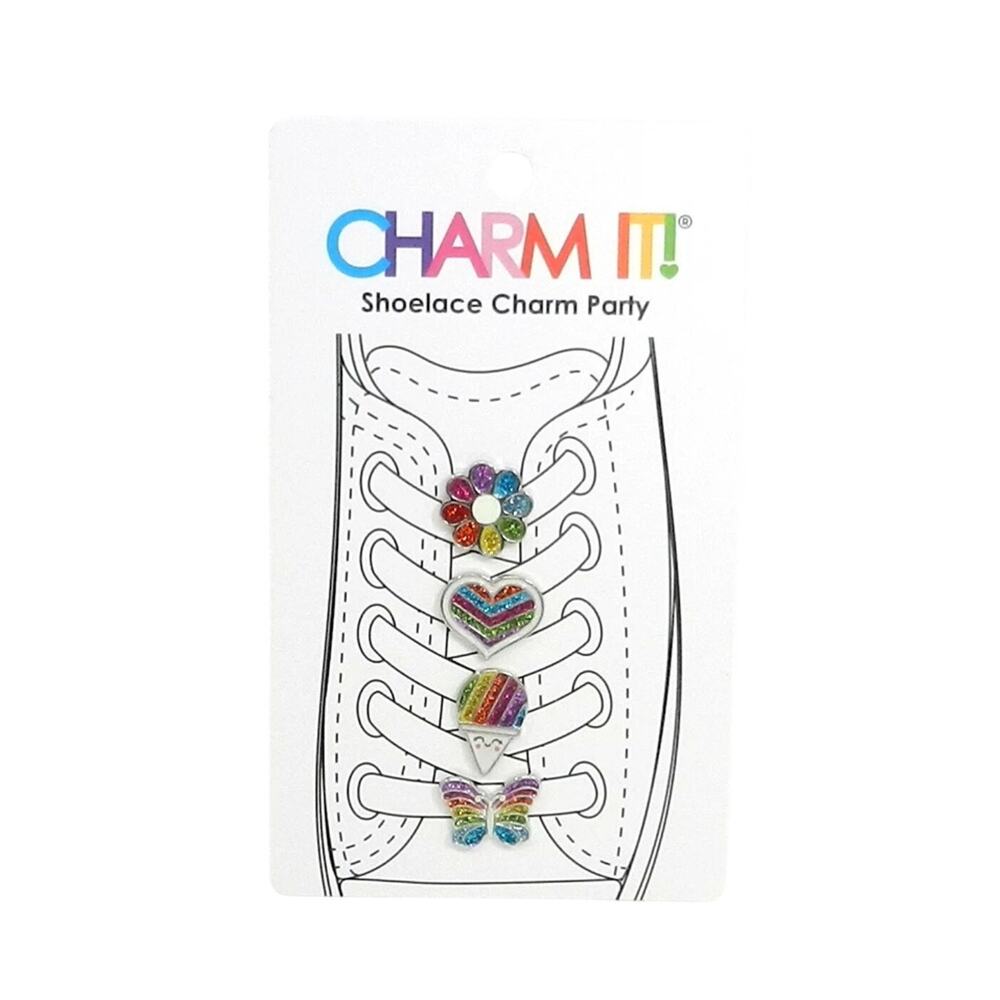 CHARM IT! CISLC102 Rainbow Shoelace Charm Party NWT